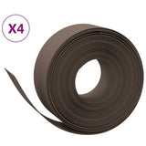 Vidaxl tuinranden 4 st 10 m 20 cm polyetheen bruin
