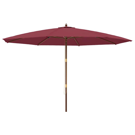 Vidaxl parasol met houten paal 400x273 cm bordeauxrood