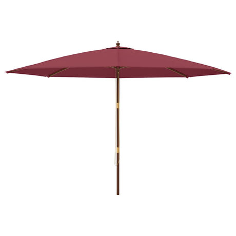 Vidaxl parasol met houten paal 400x273 cm bordeauxrood