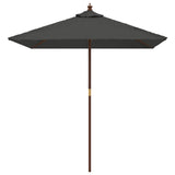 Vidaxl parasol met houten paal 198x198x231 cm antracietkleurig