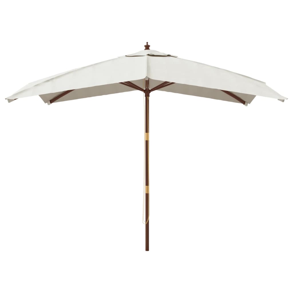 Vidaxl parasol met houten paal 300x300x273 cm zandkleurig