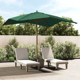 Vidaxl parasol met houten paal 300x300x273 cm groen