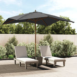 Vidaxl parasol met houten paal 300x300x273 cm antracietkleurig