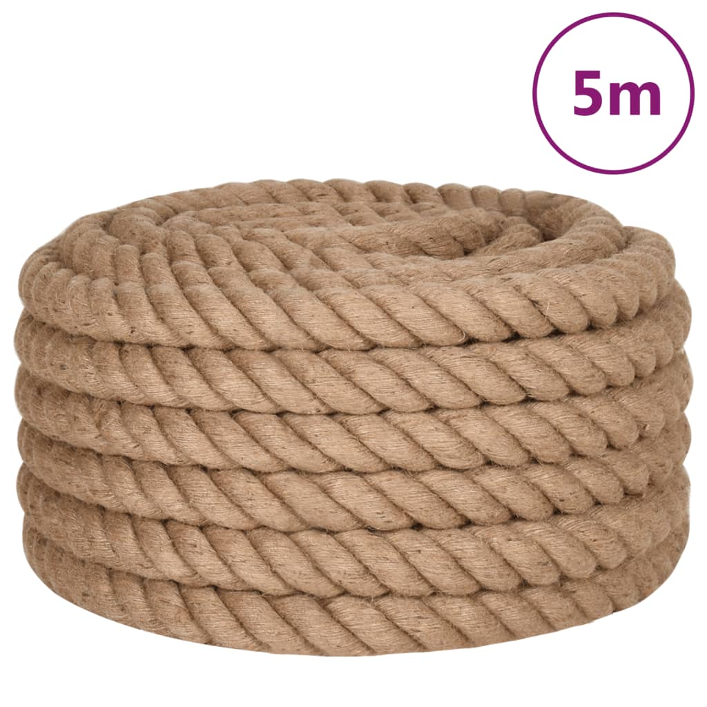 Vidaxl touw 5 m lang 40 mm dik jute