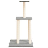 Vidaxl kattenmeubel met sisal krabpalen 85,5 cm lichtgrijs