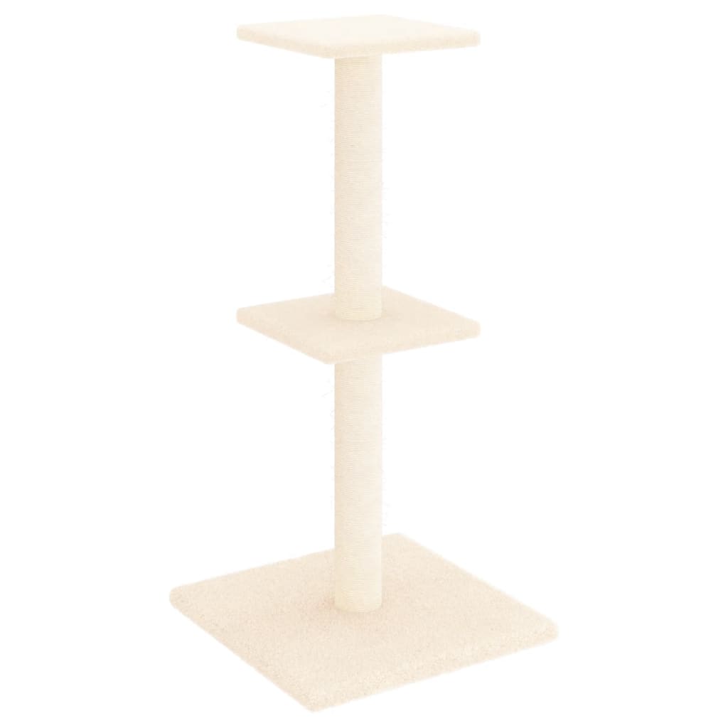 Vidaxl kattenmeubel met sisal krabpalen 73 cm crèmekleurig