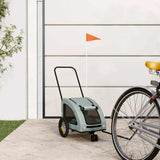 Vidaxl hondenfietstrailer oxford stof en ijzer grijs