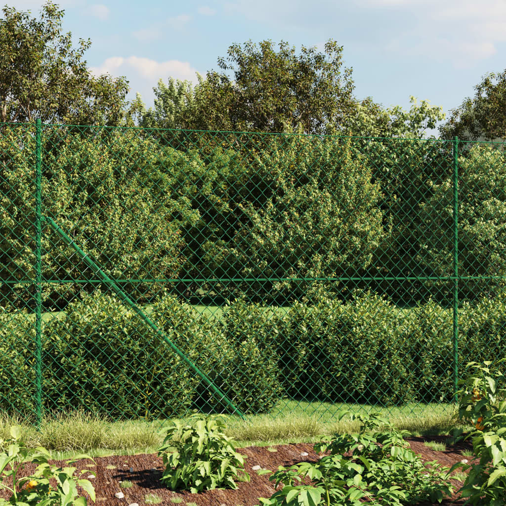 VidaXL Gaashek met grondankers 1,6x25 m groen
