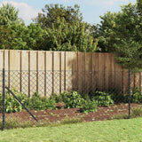 Vidaxl gaashek met flens 0,8x10 m antracietkleurig