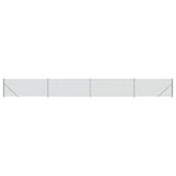 Vidaxl gaashek met flens 1x10 m zilverkleurig