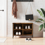 Vidaxl schoenenkast 69x35x50 cm bewerkt hout gerookt eikenkleurig