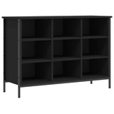 Vidaxl schoenenkast 100x35x70 cm bewerkt hout zwart