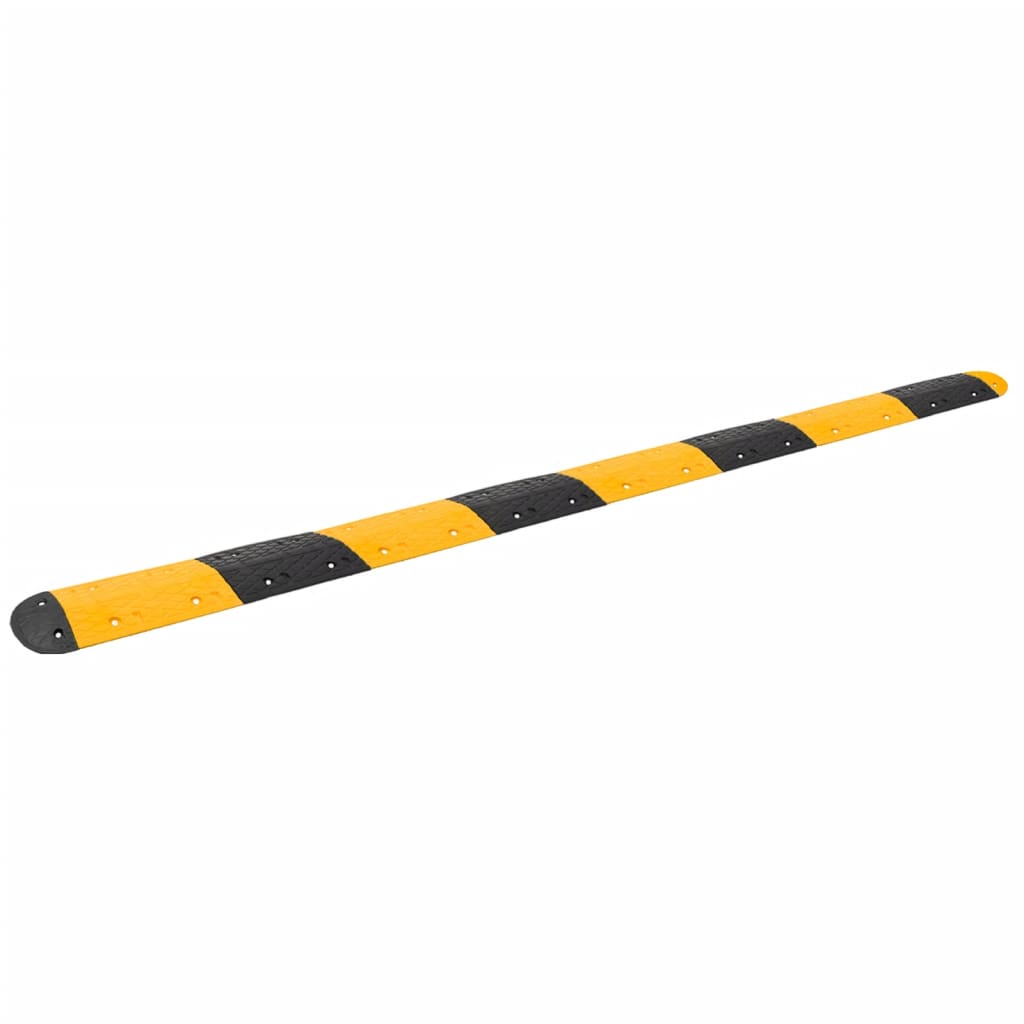 VidaXL Verkeersdrempel 420x32,5x4 cm rubber geel en zwart