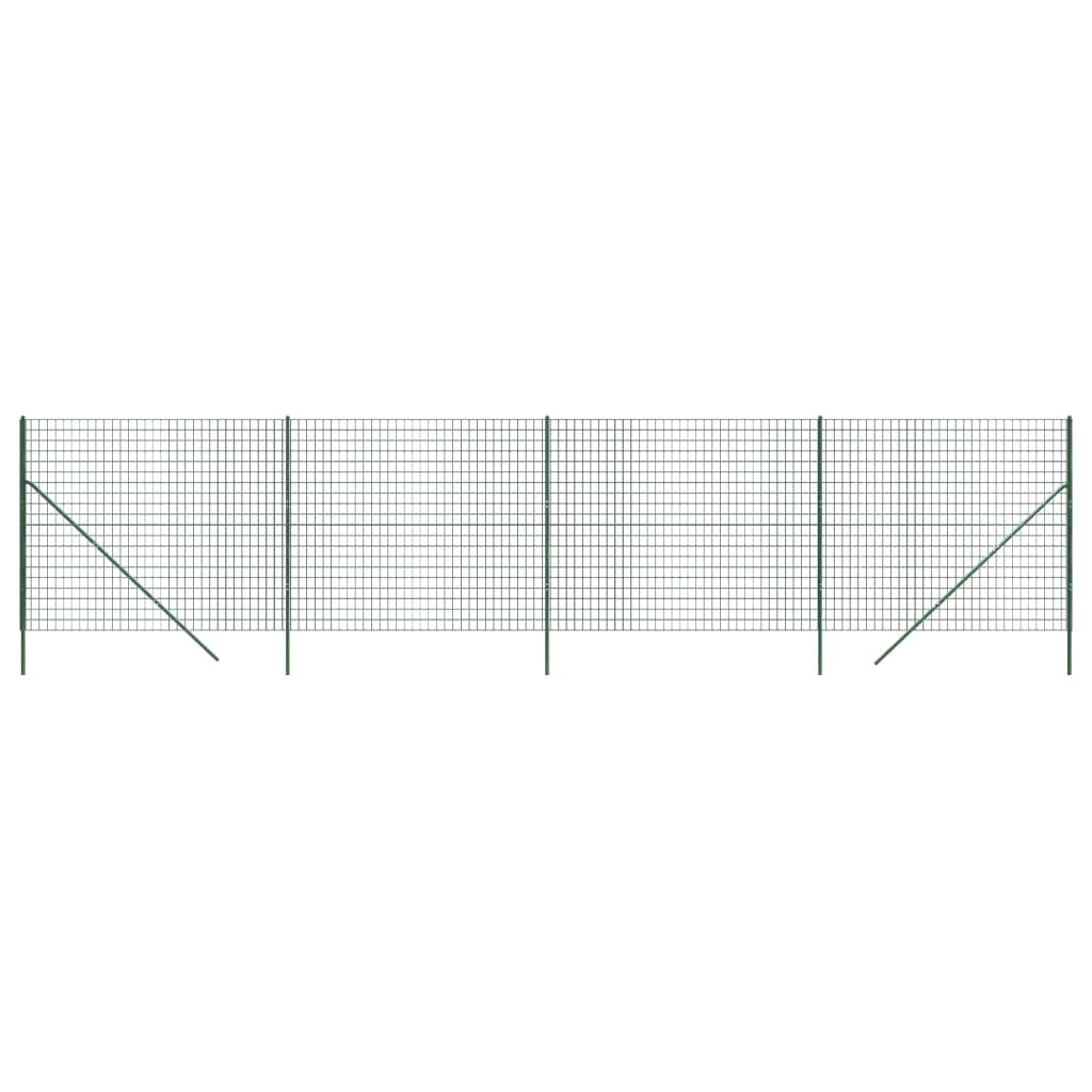 VidaXL Draadgaashek 1,4x10 m gegalvaniseerd staal groen