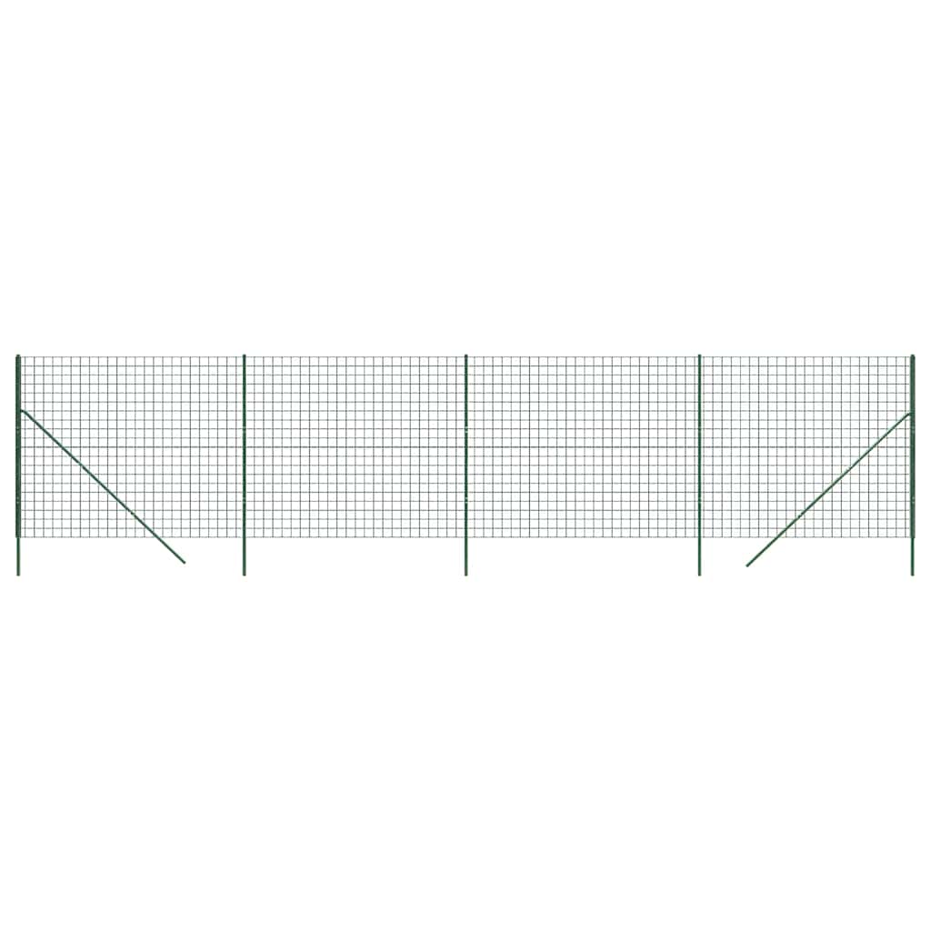 Vidaxl draadgaashek 1,6x10 m gegalvaniseerd staal groen