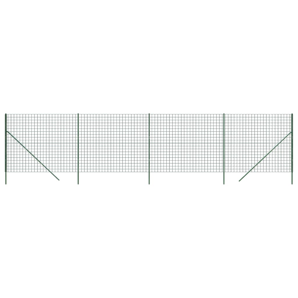 VidaXL Draadgaashek 2,2x10 m gegalvaniseerd staal groen