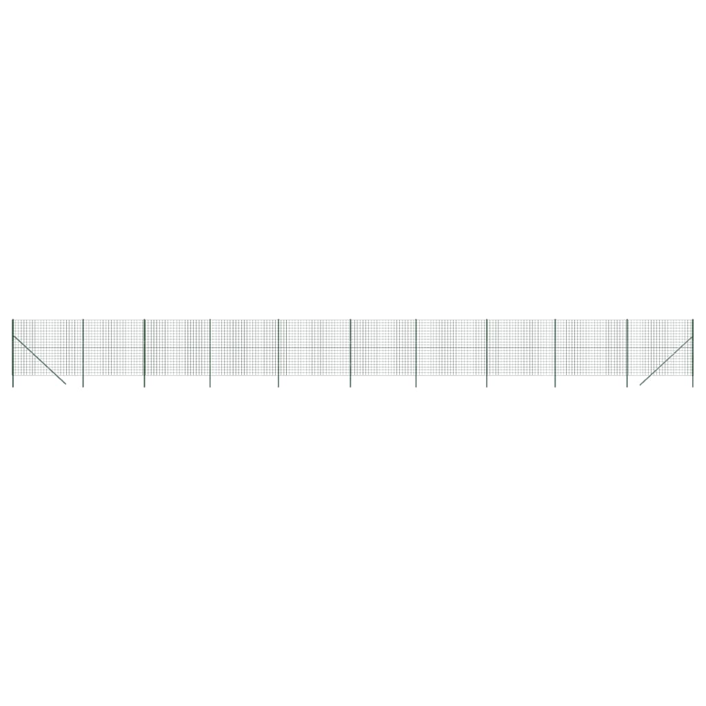 VidaXL Draadgaashek 1,6x25 m gegalvaniseerd staal groen