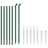 Vidaxl draadgaashek met grondankers 1,1x10 m groen