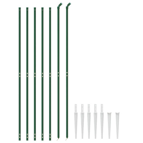 Vidaxl draadgaashek met grondankers 2,2x10 m groen