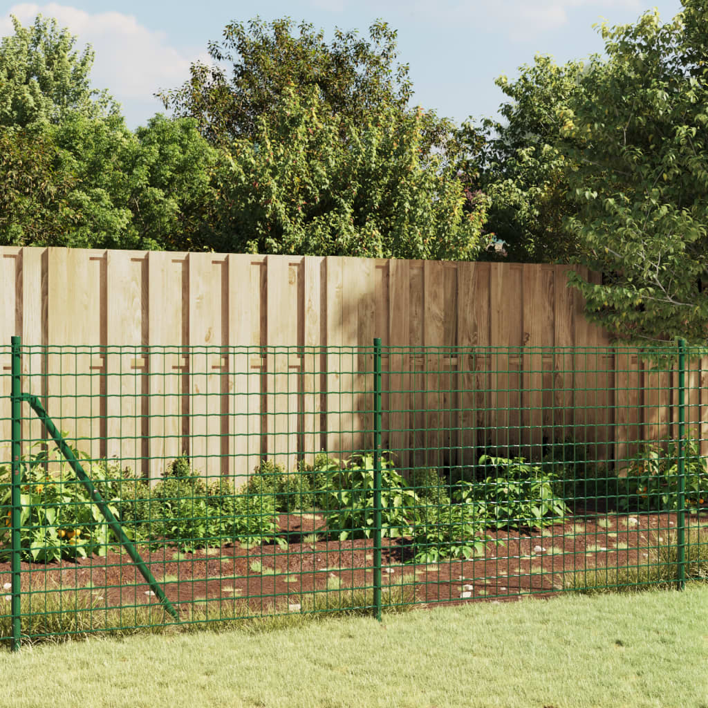 Vidaxl draadgaashek met grondankers 0,8x25 m groen