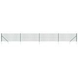 Vidaxl draadgaashek met grondankers 0,8x10 m groen