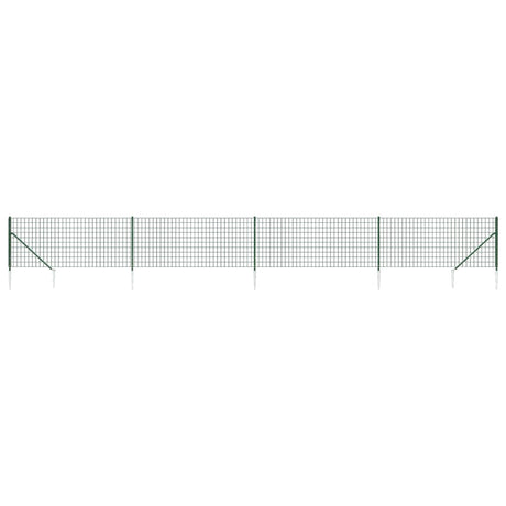 Vidaxl draadgaashek met grondankers 1,1x10 m groen