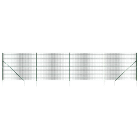 VidaXL Draadgaashek met grondankers 1,8x10 m groen