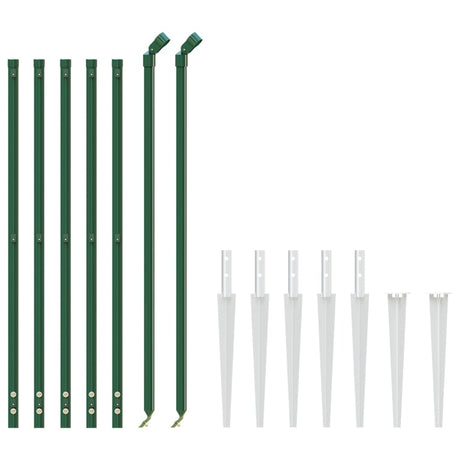 Vidaxl draadgaashek met grondankers 0,8x10 m groen