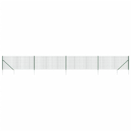 VidaXL Draadgaashek met grondankers 1,1x10 m groen