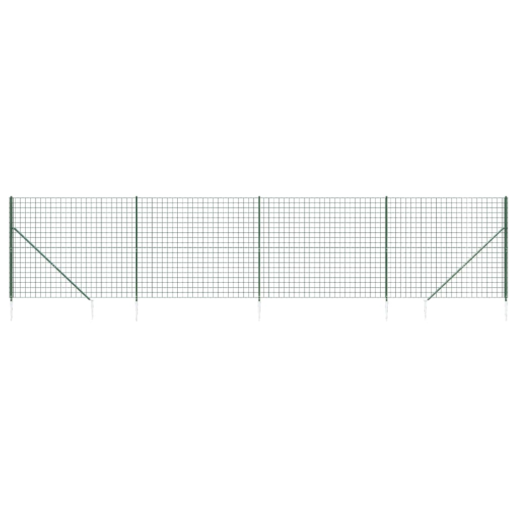 VidaXL Draadgaashek met grondankers 1,8x10 m groen