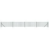 Vidaxl draadgaashek met flens 0,8x10 m groen