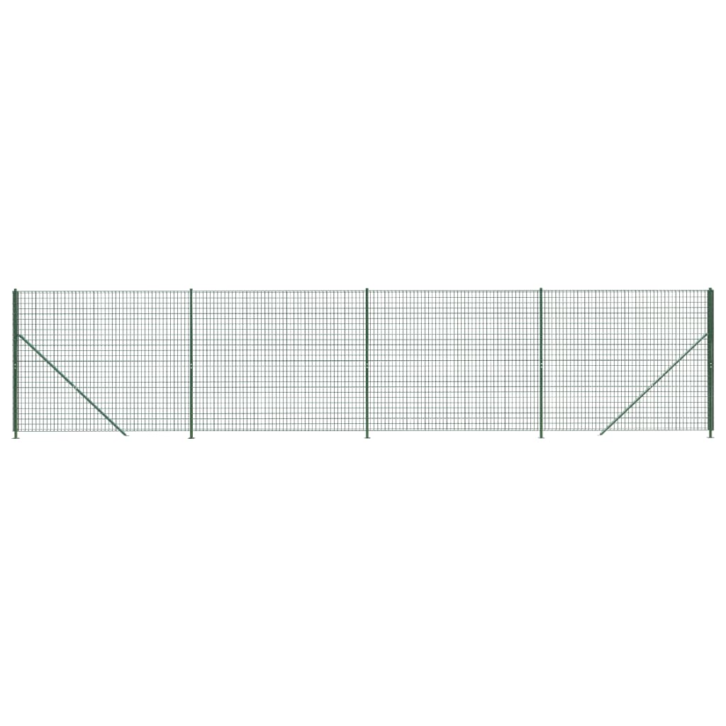 VidaXL Draadgaashek met flens 1,4x10 m groen