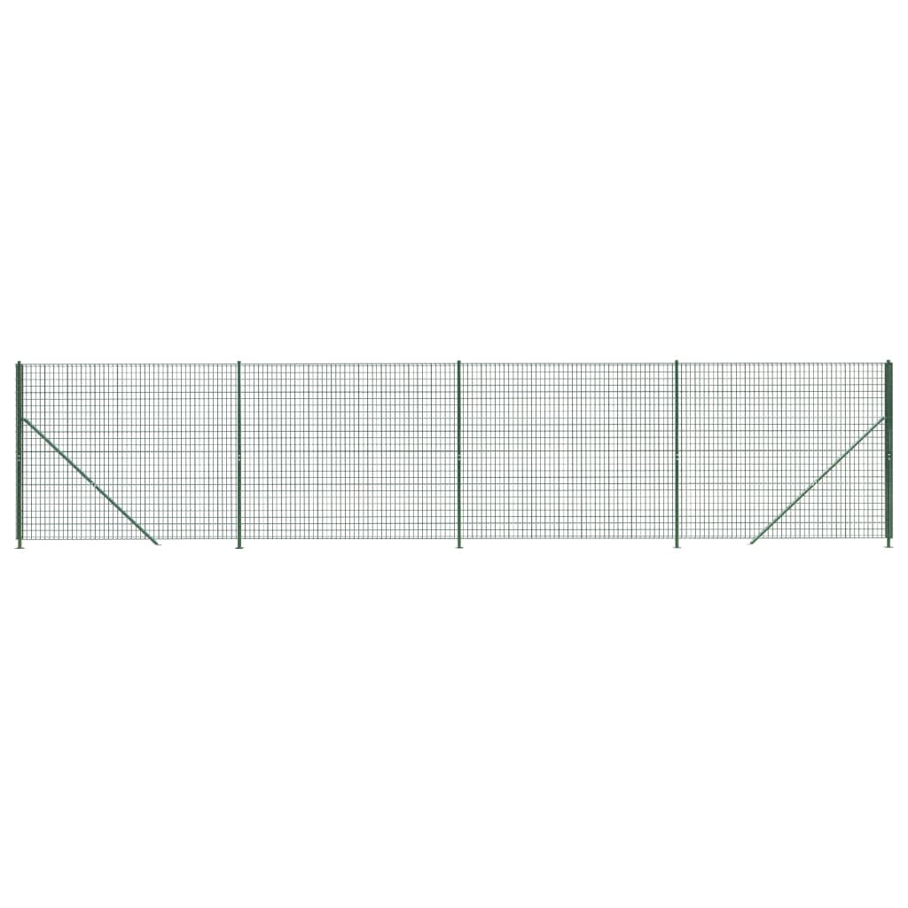 VidaXL Draadgaashek met flens 2x10 m groen