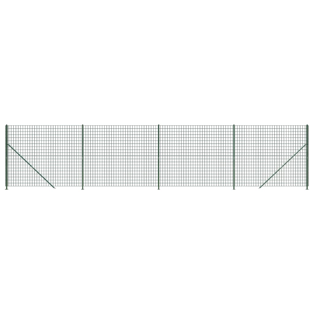 VidaXL Draadgaashek met flens 1,6x10 m groen