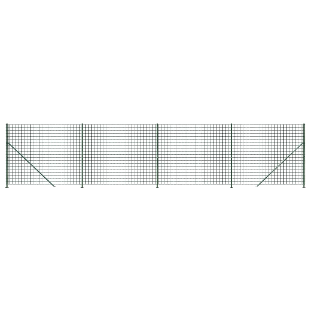 Vidaxl draadgaashek met flens 2x10 m groen