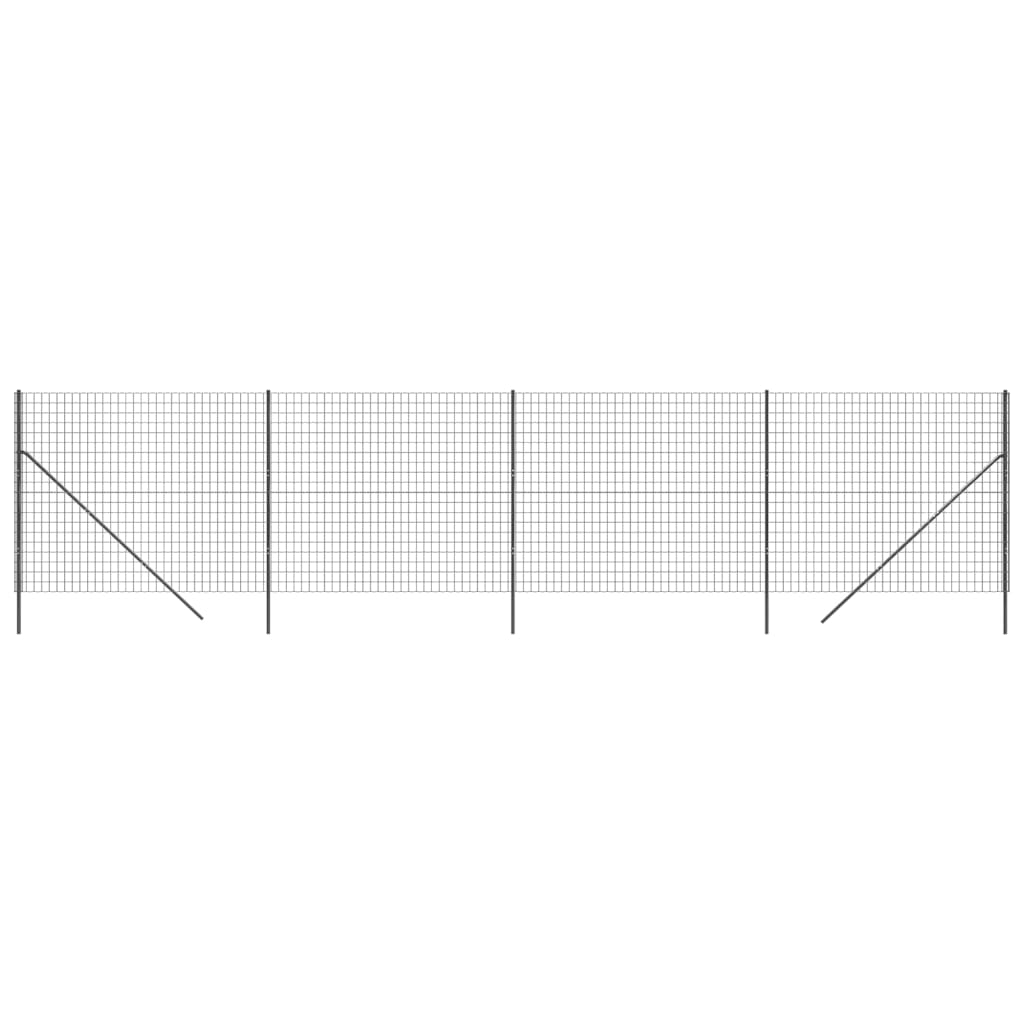 Vidaxl draadgaashek 2,2x10 m gegalvaniseerd staal antracietkleurig