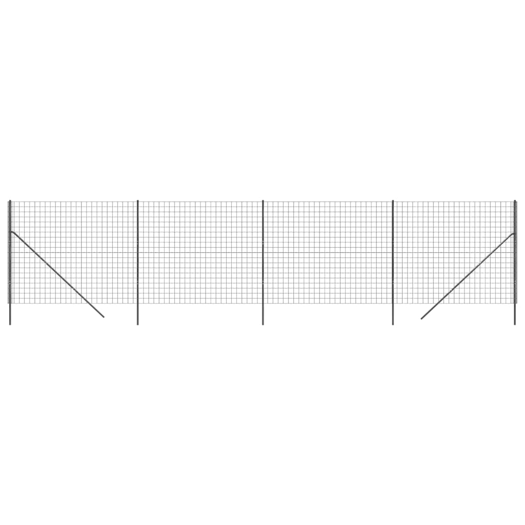 VidaXL Draadgaashek 2x10 m gegalvaniseerd staal antracietkleurig