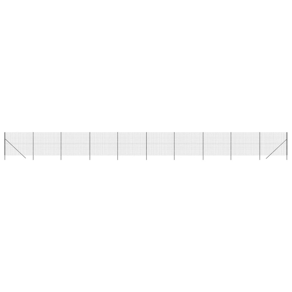 VidaXL Draadgaashek 2,2x25 m gegalvaniseerd staal antracietkleur