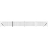 Vidaxl draadgaashek met flens 0,8x10 m antracietkleurig