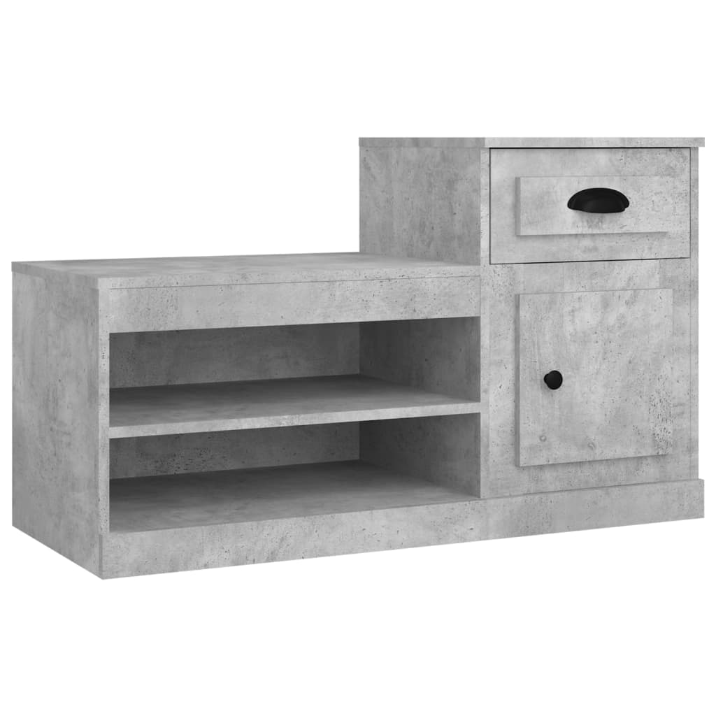 Vidaxl schoenenkast 100x42x60 cm bewerkt hout betongrijs