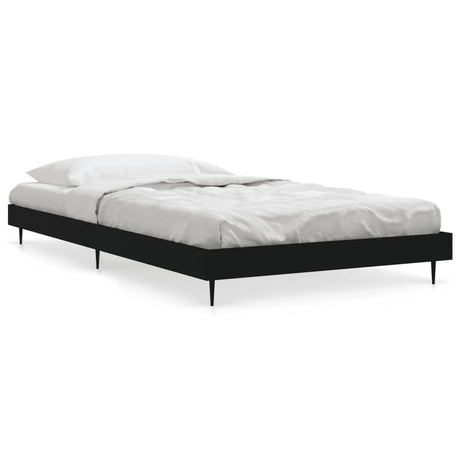 Vidaxl bedframe bewerkt hout zwart 90x200 cm