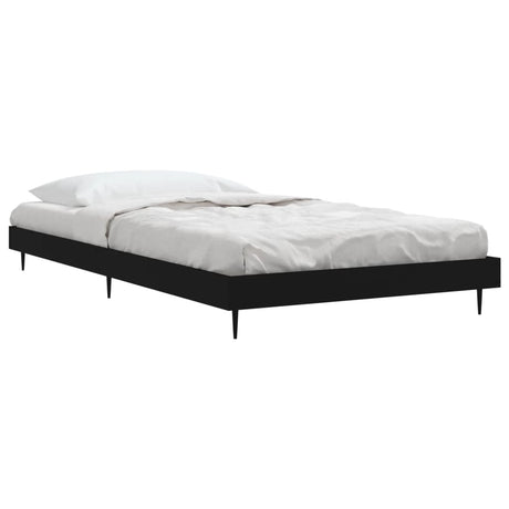 Vidaxl bedframe bewerkt hout zwart 90x200 cm
