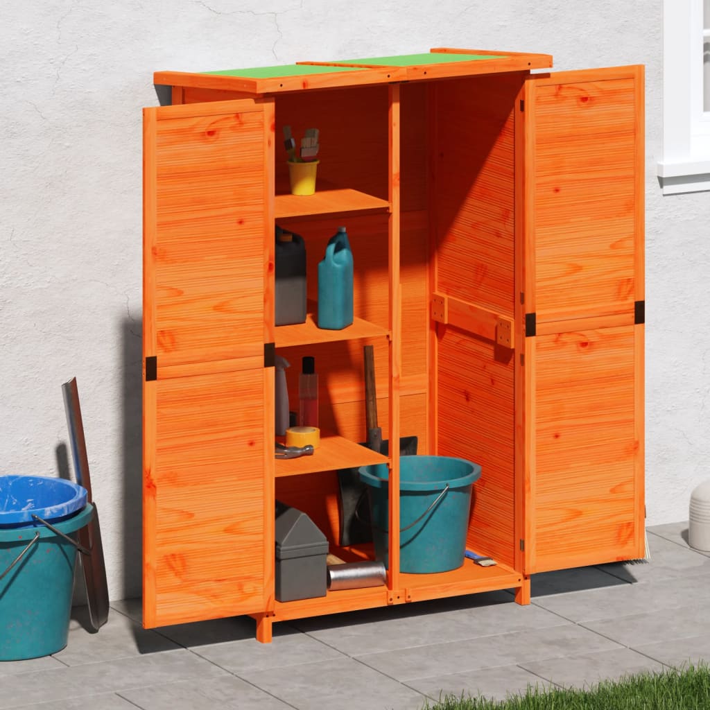 Vidaxl tuinschuur 83x57x140 cm massief grenenhout bruin