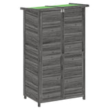 Vidaxl tuinschuur 83x57x140 cm massief grenenhout grijs