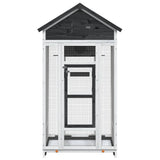 Vidaxl volière 91,5x53x170 cm massief grenenhout grijs