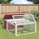 Vidaxl konijnenhok 117,5x97x47,5 cm massief grenenhout mokkakleurig