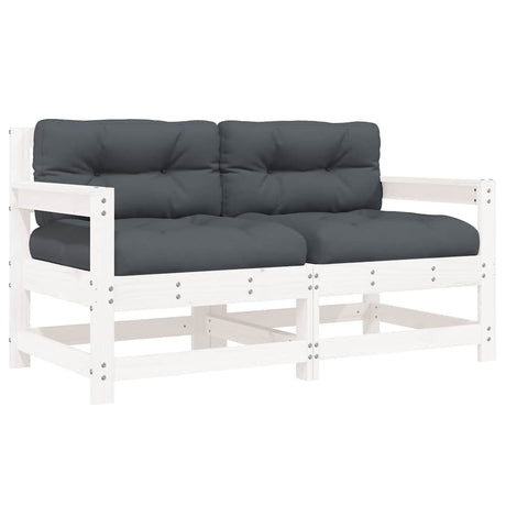 Vidaxl tuinstoelen met kussens 2 st massief grenenhout wit