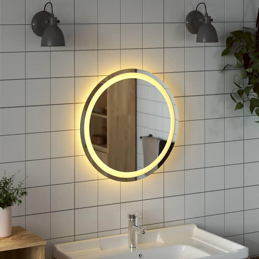 Vidaxl badkamerspiegel led rond 50 cm