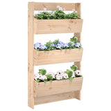 Vidaxl plantenbak wandmontage 3-laags 60x18,5x110 cm grenenhout