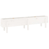 Vidaxl plantenbak verhoogd 160x30x38 cm massief grenenhout wit